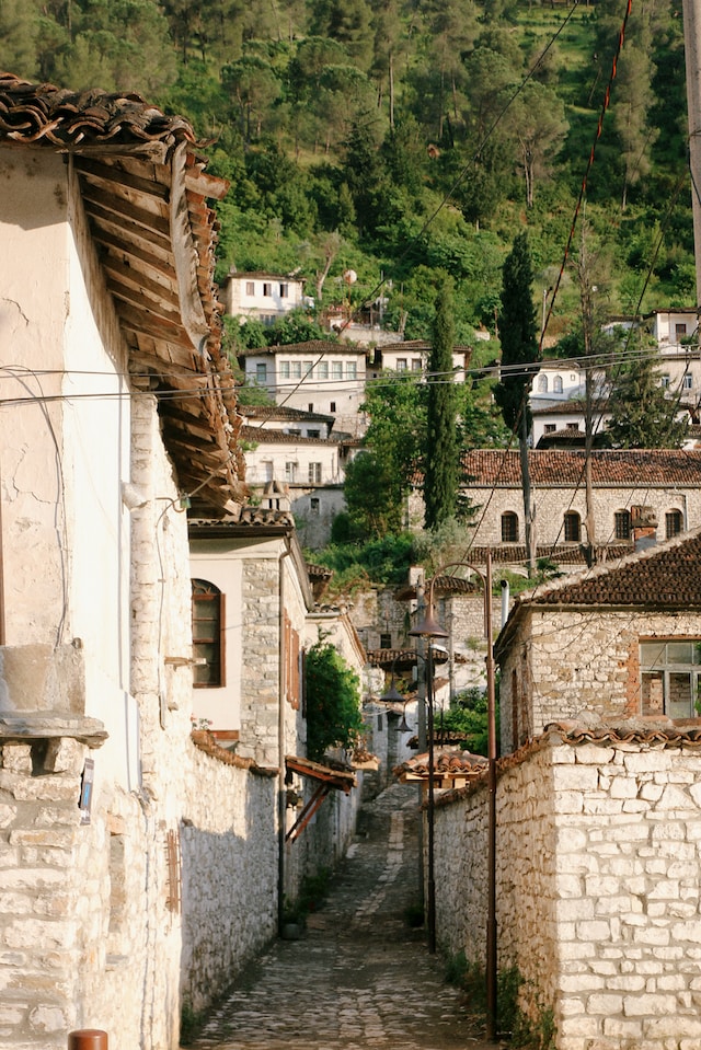 Streets in Berat, Albania 