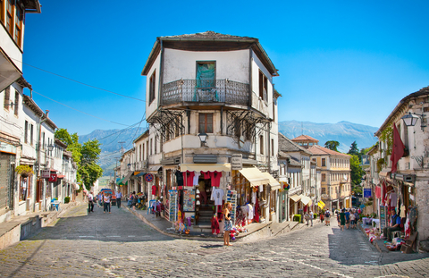 Streets of Gjirokastër Albania 